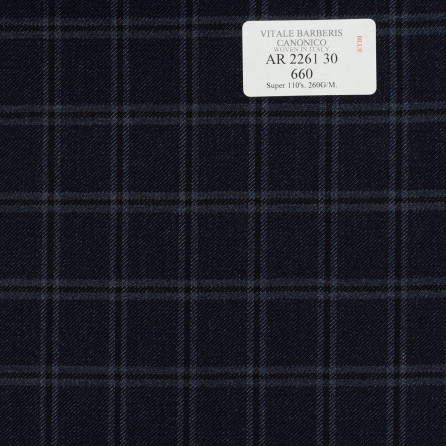 AR 2261 30 CANONICO - 100% Wool - Xanh Dương Caro